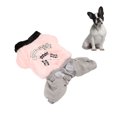 thumbnail image 4 of Dog Cold Weather Outfit, Dog Winter Clothes 4 Legged Round Neck Thick Splicing Design  For Large Dogs Pink 4XL, 4 of 8