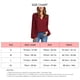 thumbnail image 5 of Blusa informal holgada de manga larga con cuello vuelto y escote en V para mujer, talla M, color rojo, para otoño-primavera, 5 of 8