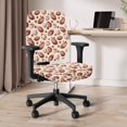 thumbnail image 6 of Chririnla Split Stretchable Seat Cover Autumn Rugby Pumpkin with Easy to Install Washable Office Chair Cover for Gaming Chair, 2 Piece Computer Office Chair Cover, 6 of 8