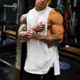 thumbnail image 5 of Sngxgn Men's Tank Tops Gym Workout Shirt Sleeveless Fitness Bodybuilding Tank Shirts(White,XL), 5 of 7