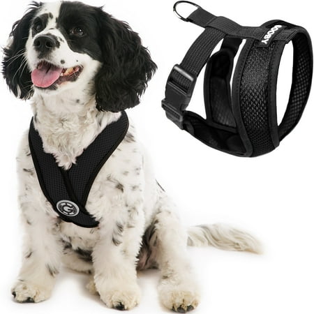 UPC: 0841186100531 | Gooby Comfort X Head-In Harness – Black  Small – Breathable  Lightweight  Wrinkle Free Mesh Harness with Patented Choke-Free X Frame for Small Dog and Medium Dog Indoor and Outdoor use