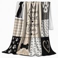 thumbnail image 2 of Pet Memorial No Longer Near Forever Dear Paw, Peaceful Pet Memorial Scene, Warm Flannel Blanket for Living Room and Reading Nook, Animal Lovers Sympathy Gift, Artistic Home Decor, 2 of 9