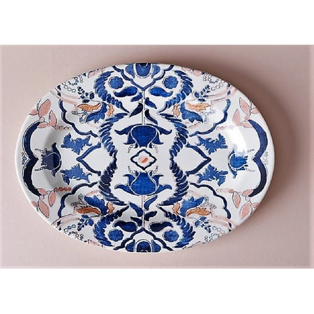 Daisy Oval Platter - Simone Blue 14