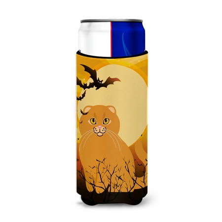 

Carolines Treasures BB4453MUK Halloween Scottish Fold Cat Michelob Ultra Hugger for slim cans Slim Can multicolor