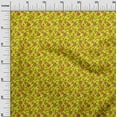 thumbnail image 3 of oneOone Popeline de Coton Sergé Tissu Jaune Floral Tissu pour Robe Tissu Imprimé Tissu au Mètre 56 Pouces de Large, 3 of 5