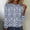 Blue01, variant on Womens Long Sleeve Tops Casual Crew Neck Floral Prints Summer/Fall Shirts Loose Fit Retro Elastic and Lightweight Blouses