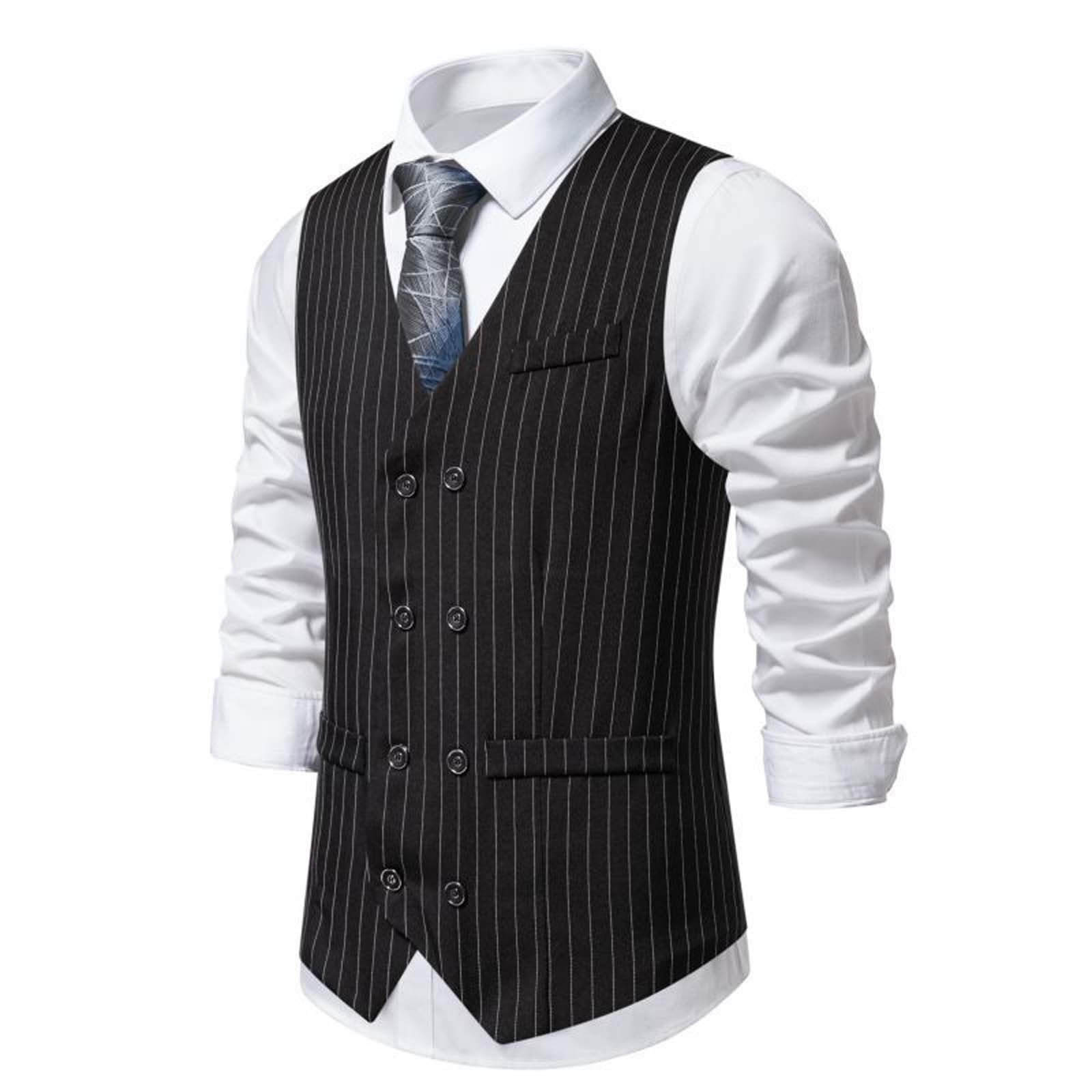 Gilet Costume Homme Ajusté - 4 Boutons - Taille Slim Pour Occasions Formelles Ou Décontractées - Cadeau Idéal Pour Mariage, Travail - 2