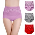thumbnail image 1 of ZRBYWB Women's Underwear 3-Pack Mixed Color Women's Cotton High Waist Underwear Panties For Women, 1 of 6