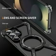thumbnail image 5 of Magnetic Case for Samsung Galaxy S24 Ultra with 360° Rotating Ring Kickstand, [Compatible with MagSafe] Military-Grade Shockproof All-Metal Bumper with Protective Corners Phone Cover, Black, 5 of 8
