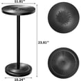 thumbnail image 3 of Carved Drink Table, Round Small Side Table for Small Spaces, Modern Accent Tables, End Tables with Carved Top & Base for Living Room, Bedroom, Corners, and Office (Black, 11.81 inch), 3 of 8
