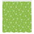 thumbnail image 3 of Ambesonne Irish Shower Curtain, Trifolium Wavy Lines, 69"Wx84"L, Lime Green White, 3 of 3