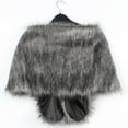 thumbnail image 5 of IROINNID Women's Faux-fur Classic Elegant Bridal Wedding Scarf Solid Long Shawl Stole Wrap Scarves,Gray, 5 of 5