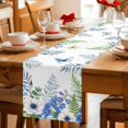 thumbnail image 5 of Watercolor Foral Table Runner 90 Inches, Spring Flowers Butterflies Leaves Plants Bed Runner Dresser Scarves Tabletop for Indoor Outdoor Parties/Ceremony/Banquet, 13" x 90", 5 of 9
