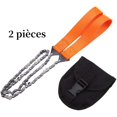 thumbnail image 1 of 2 piezas de motosierra portátil con asas de cuerda, kit de nailon de paracaídas multifunción, sierra de cable para equipo de supervivencia, camping, caza (color naranja) guantes de jardinería esquí esquí Gafas de esquí, 1 of 5
