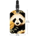thumbnail image 6 of Square 2Pack PU Leather Panda Sunflower Cruise Luggage Tag with Privacy Cover and Name ID Tag for Travel Handbags Backpacks Luggage Tags, 6 of 6