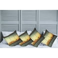 thumbnail image 6 of Ambesonne Urban Throw Pillow Cover 4 Pack, Empty Office Sunset View, 24", Orange Grey Green, 6 of 6