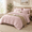 Blush Pink-Full, variant on Cornflower Blue King Size 7-Piece Gingham Bed-in-a-Bag Bedding Set