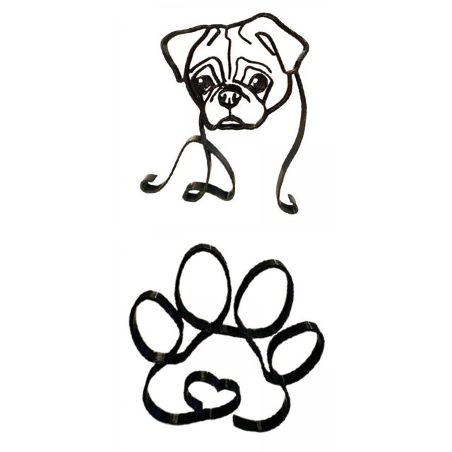 2 uds., esculturas abstractas de perros, de pa adorno de escritorio pa el Zulema Estatuilla de animales