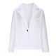 thumbnail image 4 of Blazer de mujer con cuello de traje, un botón, manga larga, color liso, chaqueta de traje, blusa para mujer, 4 of 6
