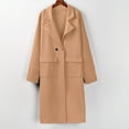 thumbnail image 3 of MuZeFu Women Western Blazers for Women Plus Size Fashion Womens Winter Lapel Button Long Trench Coat Jacket Ladies Overcoat Outwear, 3 of 8