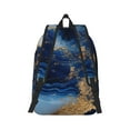thumbnail image 2 of Yiaed Navy Blue Marble Print Backpack, Premium Laptop Backpack, Travel Backpack for Women, Lightweight Backpacks, Comfortable Back Pack-Medium, 2 of 7