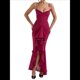 thumbnail image 3 of Vestido de Cóctel para Mujer, Sin Mangas, con Volantes Fruncidos en el Dobladillo, de , con Abertura Alta y Tirantes Finos. Vino Tinto M, 3 of 9