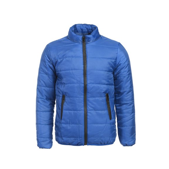 YYDGH Reduced Men Plus Size Puffer Jacket Bubble Down Jackets Winter Warm Thick Long Sleeved Zip Up Coat Outwear Windbreaker with Pockets Blue M