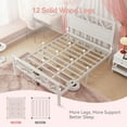 thumbnail image 3 of Sailvan Solid Bed Frame Queen Size, 12" Under Bed Storage Wooden Platform Bed Frame with Headboard and Footboard, Heavy-Duty Bed Frame with Strong Wood Slats/No Box Spring Needed/Noise Free, White, 3 of 10