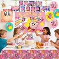thumbnail image 2 of 35Pcs Kirby Birthday Party Supplies, Kirby Party Decoration Set - Kirby Birthday Decorations Banners Backdrop Tablecloth Balloons Cake Toppers etc. Kirby Party Supplies, 2 of 7