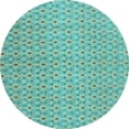 thumbnail image 1 of Ahgly Company Indoor Round Abstract Light Blue Modern Area Rugs, 6' Round, 1 of 4