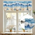 thumbnail image 7 of Summer Beach Valances for Windows, 60 x 18in, Seashell Starfish Nautical Coastal Rod Pocket Kitchen Valance Curtain Light Filtering Window Treatments for Living Room Bedroom, 1 Panel, 7 of 7