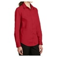 thumbnail image 4 of Yellow Rooster Women's Long Sleeve SuperPro Twill Shirt Rich Red 3XL, 4 of 6