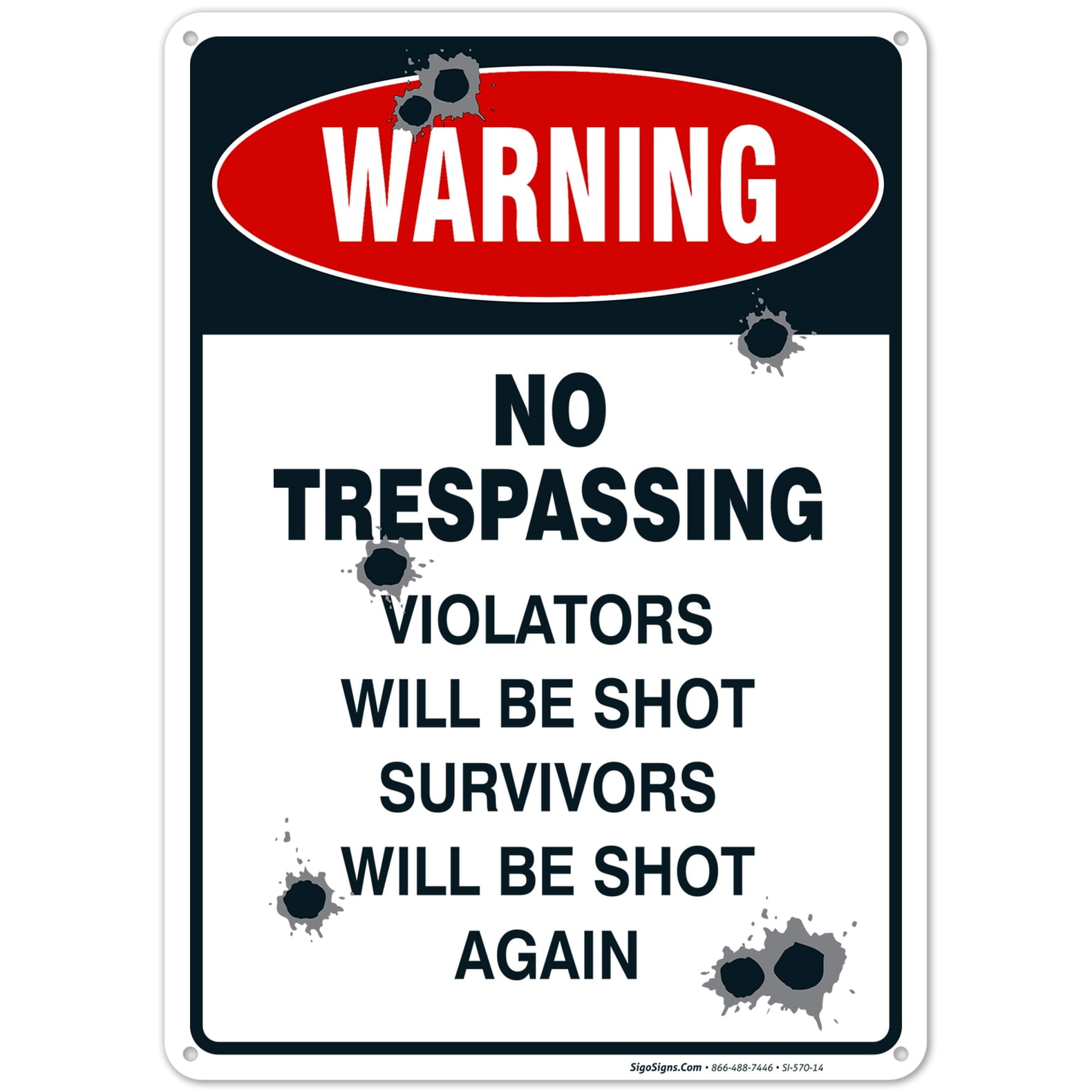 Warning No Trespassing Violators Will Be Shot Survivors Will Be Shot