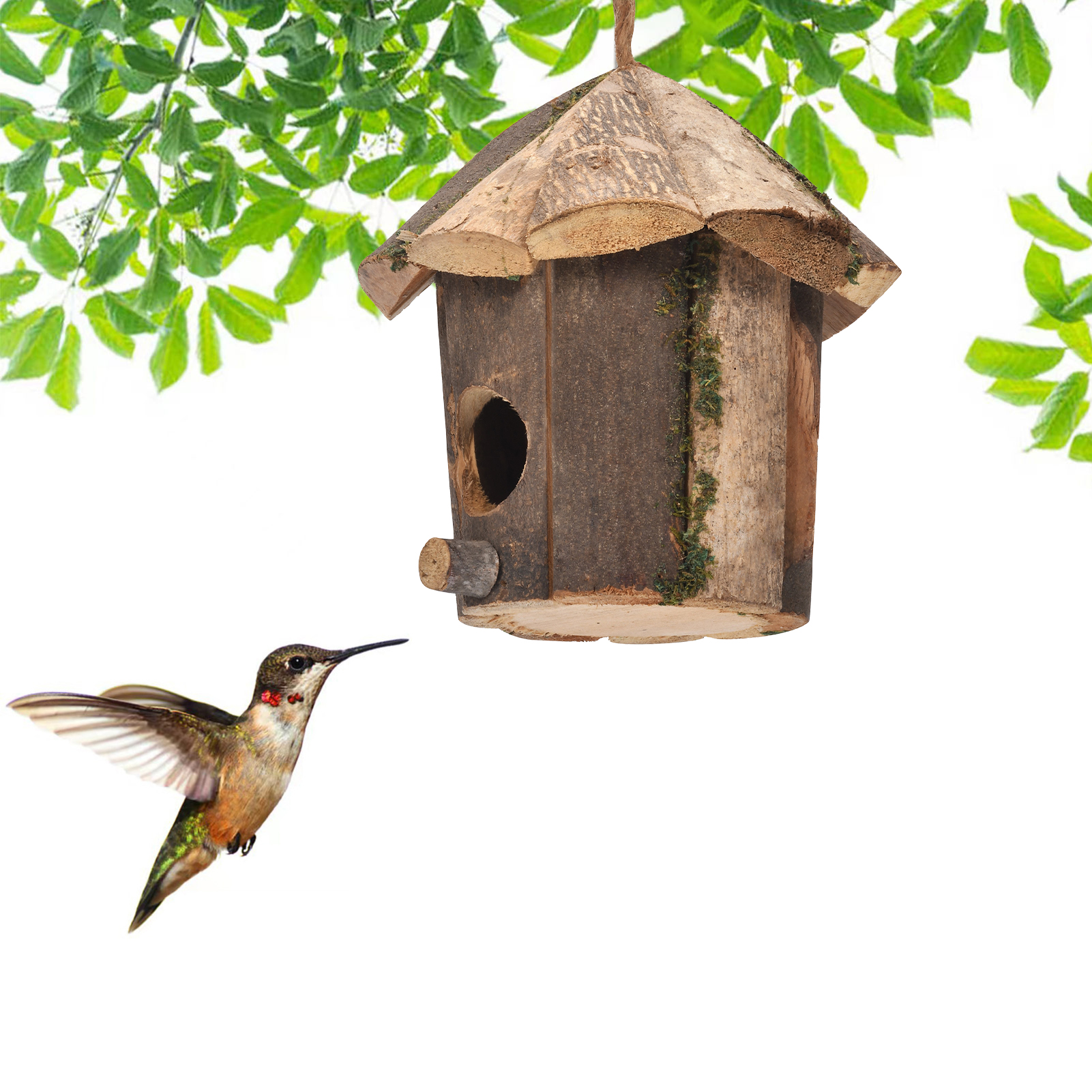 BESTHUA Birdhouses for Outdoors Outside Floorstanding Wooden Bird House Garden Wood Bird