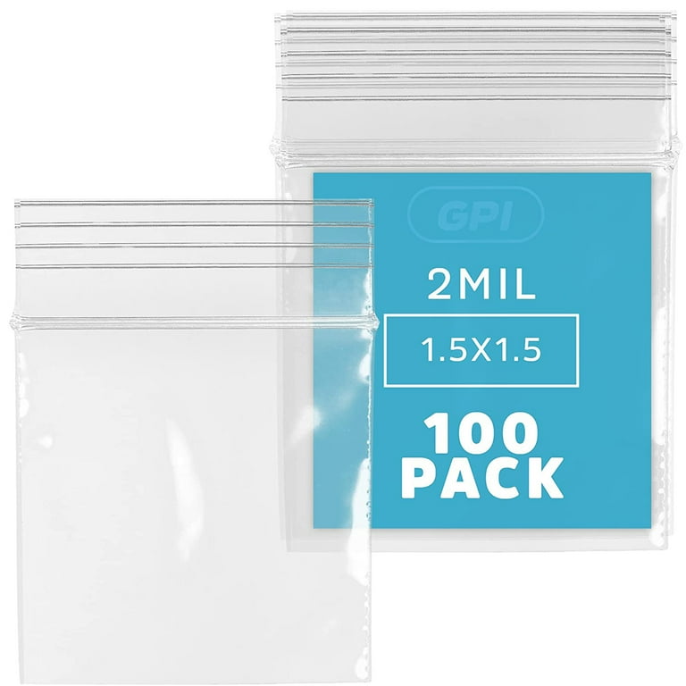 2x3 Zip Top Seal Bags Reclosable Baggies 2mil Clear Zip Slide Lock Bag