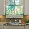thumbnail image 5 of Coolnut Palm Tree Kitchen Curtains 2 Panels, UV Protected Tier Curtains Half Window Curtains for Guest Room Bathroom Sink Laundry Room Basement,24"x 27", 5 of 6