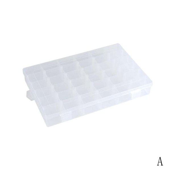 Multi Compartment Clear Storage Box Beads Organizer Transparent Small