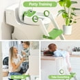 thumbnail image 6 of COOSEYA 2 in 1 Potty Training Toilet with Step Stool for Toddlers,Baby Seat with Splash Guard and Anti-Slip Pad (Frog/Green), 6 of 10