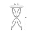 thumbnail image 6 of Abble  H 24 in. x Dia. 15.7 in. White Quartz Stone Table Top Accent Table with Black Metal Base, 6 of 6