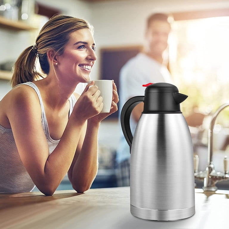SSAWCasa 68oz Thermal Coffee Carafe Silver photo 6