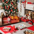 thumbnail image 4 of Paquete de 60 suministros para fiestas navideñas, platos navideños, bandejas de papel para servir alimentos, bandejas de papel, barquitos de papel para alimentos, bandejas de papel para alimentos en c, 4 of 5