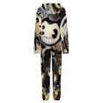 thumbnail image 5 of Bendy And The Ink Machine Womens Mens Hooded Jumpsuit - Zip Up One Piece Pajamas Soft Cozy Winter Warm Plush Loungewear, 5 of 8