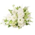 thumbnail image 2 of Artificial Roses, Living Room Decor, Silk Flowers, Table Flowers, Decorative Bouquet, Artificial Roses, Milk White, 2 of 4