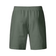 thumbnail image 4 of BRANROY Men's Casual Linen Blend Shorts Summer Fashion Sports Textured Soft Breathable Elastic Drawstring Relaxed Fit,Army Green L, 4 of 4