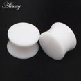 thumbnail image 1 of 2 uds., blanco, negro, acrílico transparente, tapón para túnel de oreja, medidores de oreja, Piercing, doble sillín curvo, expansor, joyería para el cuerpo Tan Jianjun unisex, 1 of 2