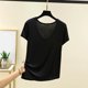 thumbnail image 2 of Camiseta de Manga Corta con Cuello en V, Primavera Verano, 2 of 3