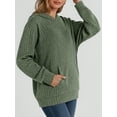 thumbnail image 2 of OALUXE Hoodies for Women Long Sleeve Shirts Pullover Sweatshirts Casual Fall Tunic Tops with Pocket, 2 of 7