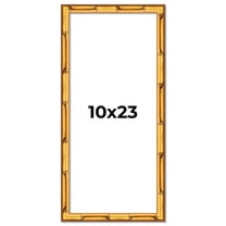 10x23 Frame Gold Bamboo Solid Wood Picture Frame | 1 Inch Moulding Width | Interior Frame Depth