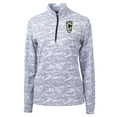 thumbnail image 2 of Women's-Cutter & Buck  Charcoal Columbus Crew Traverse Stretch Eco Camo Print Quarter-Zip Pullover Top, 2 of 3