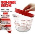 thumbnail image 3 of 3PCS Reusable Silicone Replacement Lids Fits for Acnhor Hocking 1-Cup, 2-Cup & 4-Cup Glass Liquid Measuring Cups, 3 of 7